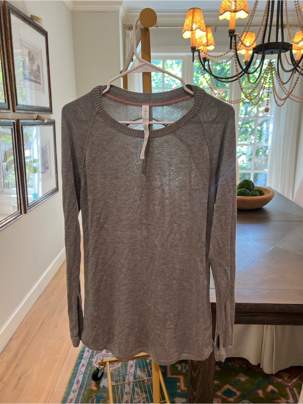 lululemon athletica Gray Lightweight Long-Sleeve Knit Top